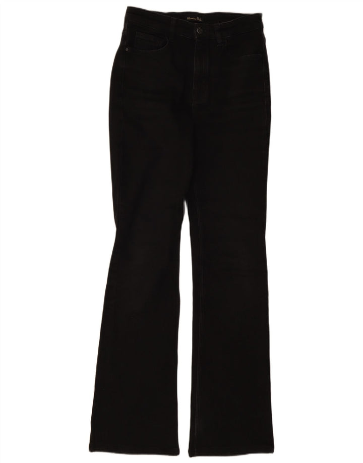 Massimo Dutti Damen Bootcut Jeans EU 38 Small W28 L32 Schwarz