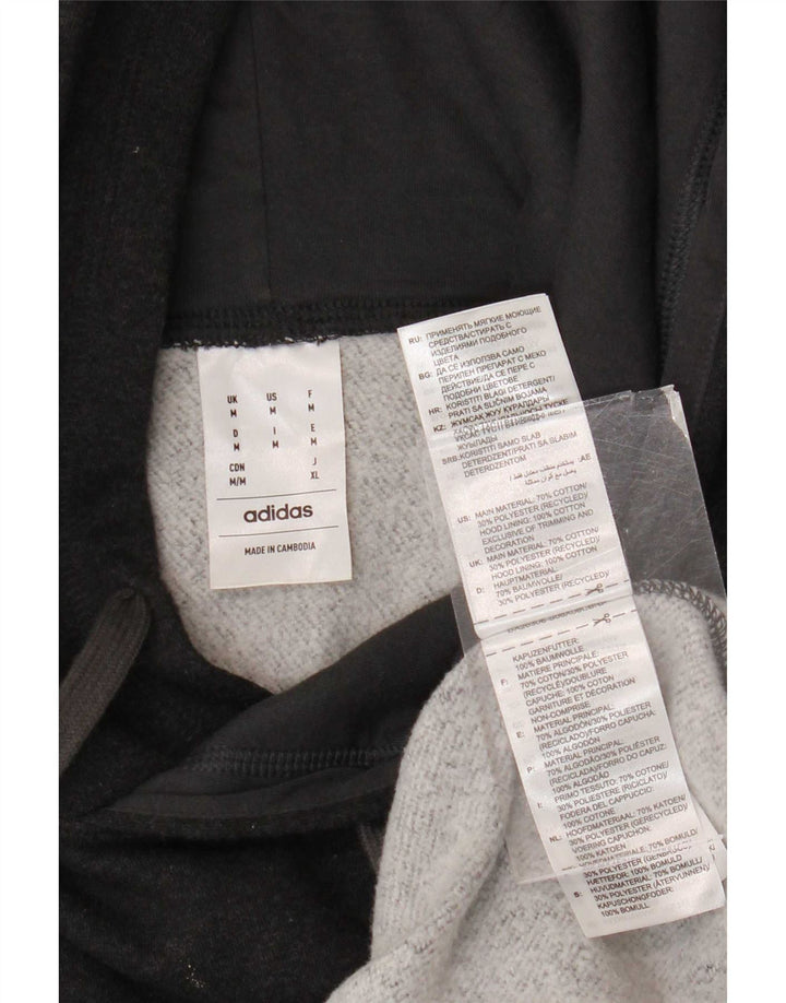 Adidas Herren Kapuzenpullover mittelgraue Baumwolle