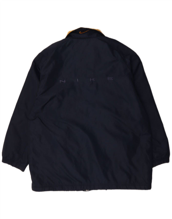 Nike Herren Regenjacke UK 40 Large Marineblaues Nylon