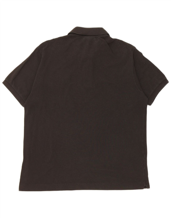 Lacoste Herren-Poloshirt mit klassischer Passform, Größe 5, groß, schwarze Baumwolle