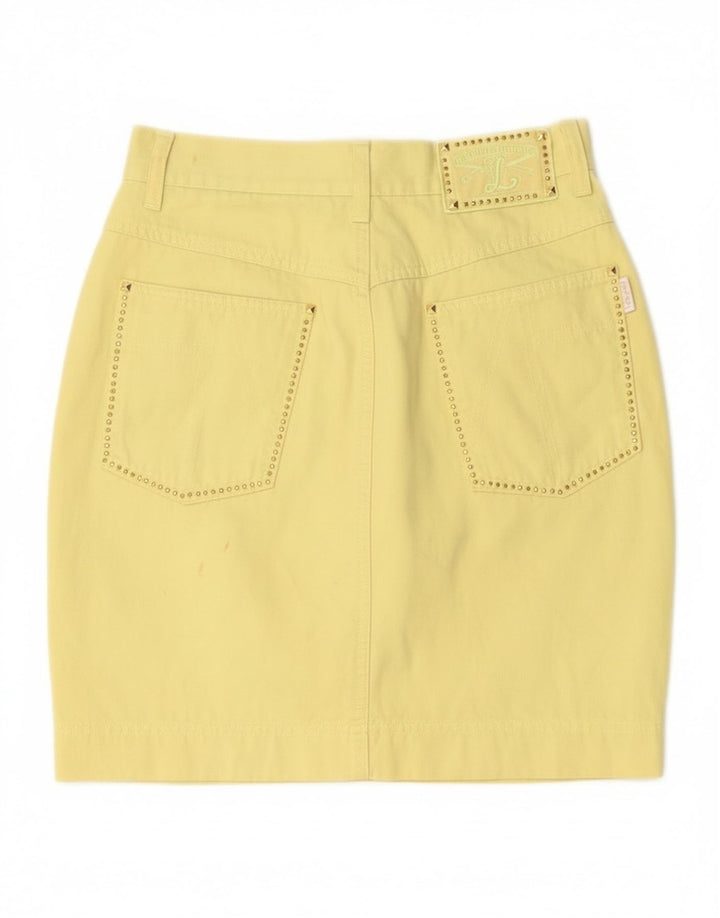 Laurel Damen Minirock EU 38 Medium W28 Gelbe Baumwolle