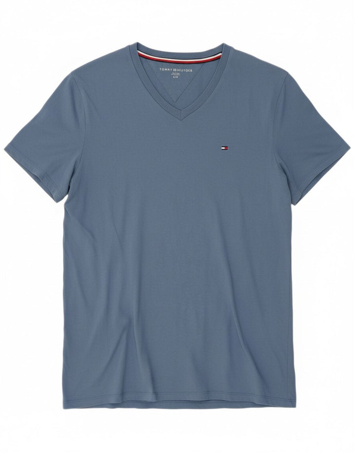 TOMMY HILFIGER Mens T-Shirt Top Small Blue Cotton