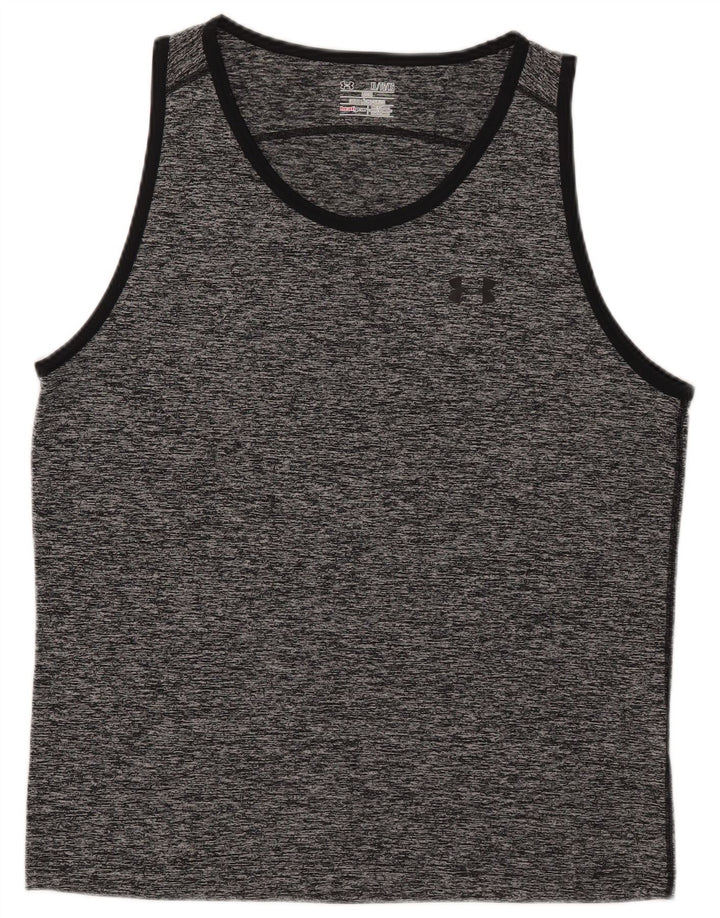 Under Armour Herren Heat Gear Weste Top XL Grau geflecktes Polyester
