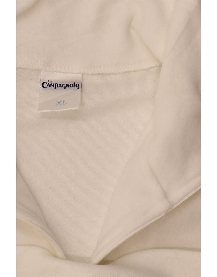 Campagnolo Herren-Sweatshirt mit Reißverschluss, XL, weißes Polyester