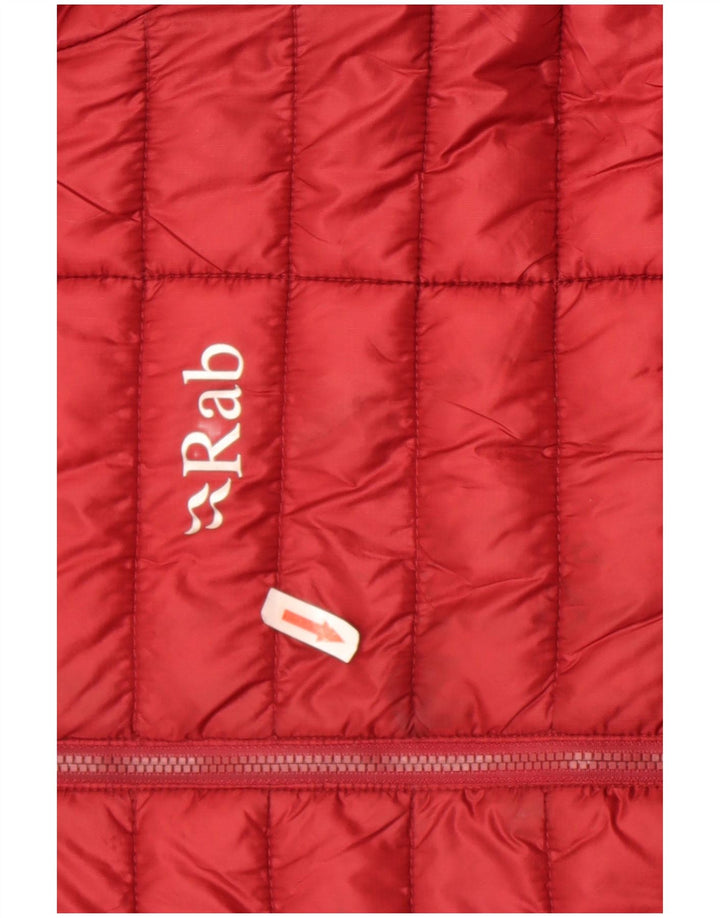 Rab Wattierte Herrenjacke mit Kapuze, UK 38, Mittelrot, Polyamid