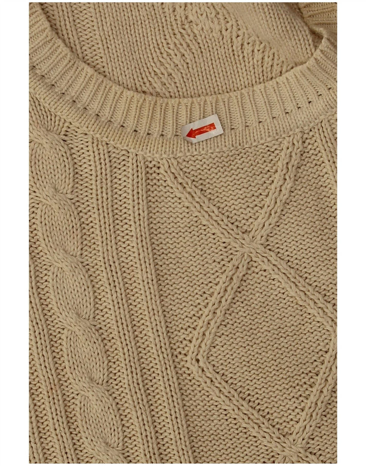 Jockey Herren-Pullover mit Rundhalsausschnitt, Größe L, Beige