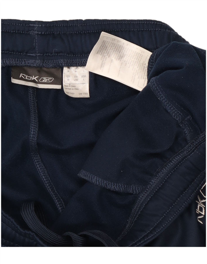 Reebok Herren-Trainingshose, Mittelgroßes Marineblau, Colourblock-Polyester