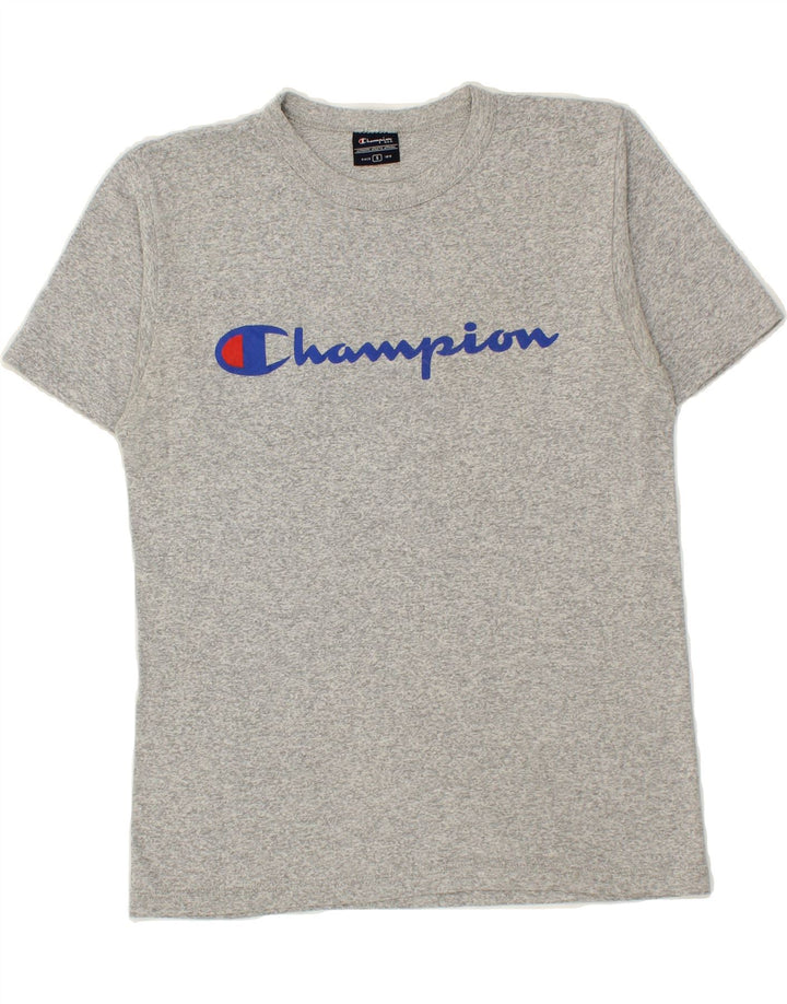 CHAMPION Mens Graphic T-Shirt Top Small Grey Flecked Vintage Champion and Second-Hand Champion from Messina Hembry 