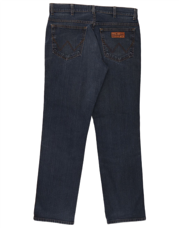 Wrangler Herren Straight Jeans W34 L32 Marineblau