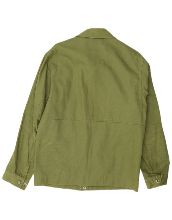 Zara Herren Bomberjacke UK 36 Small Grüne Baumwolle