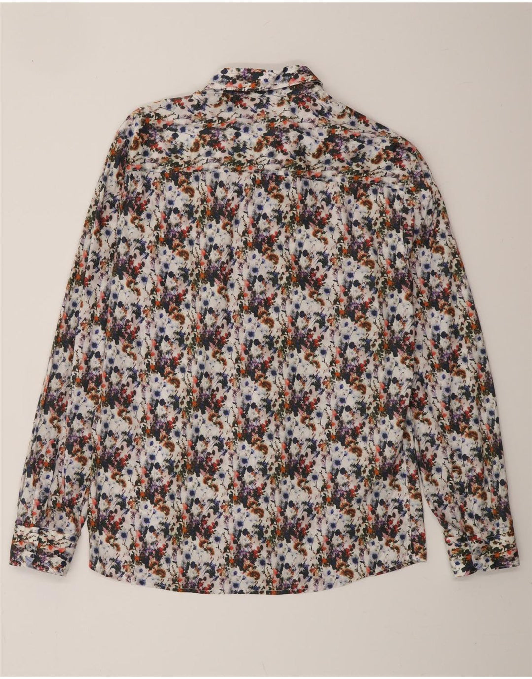 VINTAGE Herrenhemd, groß, mehrfarbig, geblümt