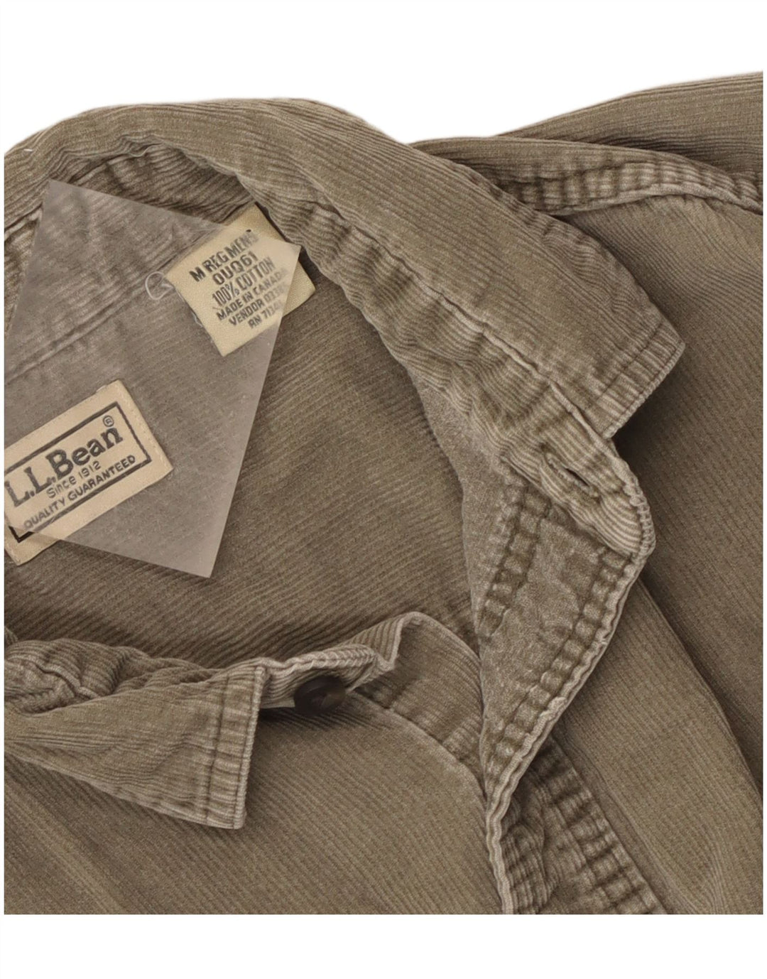L.L.Bean Herren-Cordhemd aus mittlerer Khaki-Baumwolle