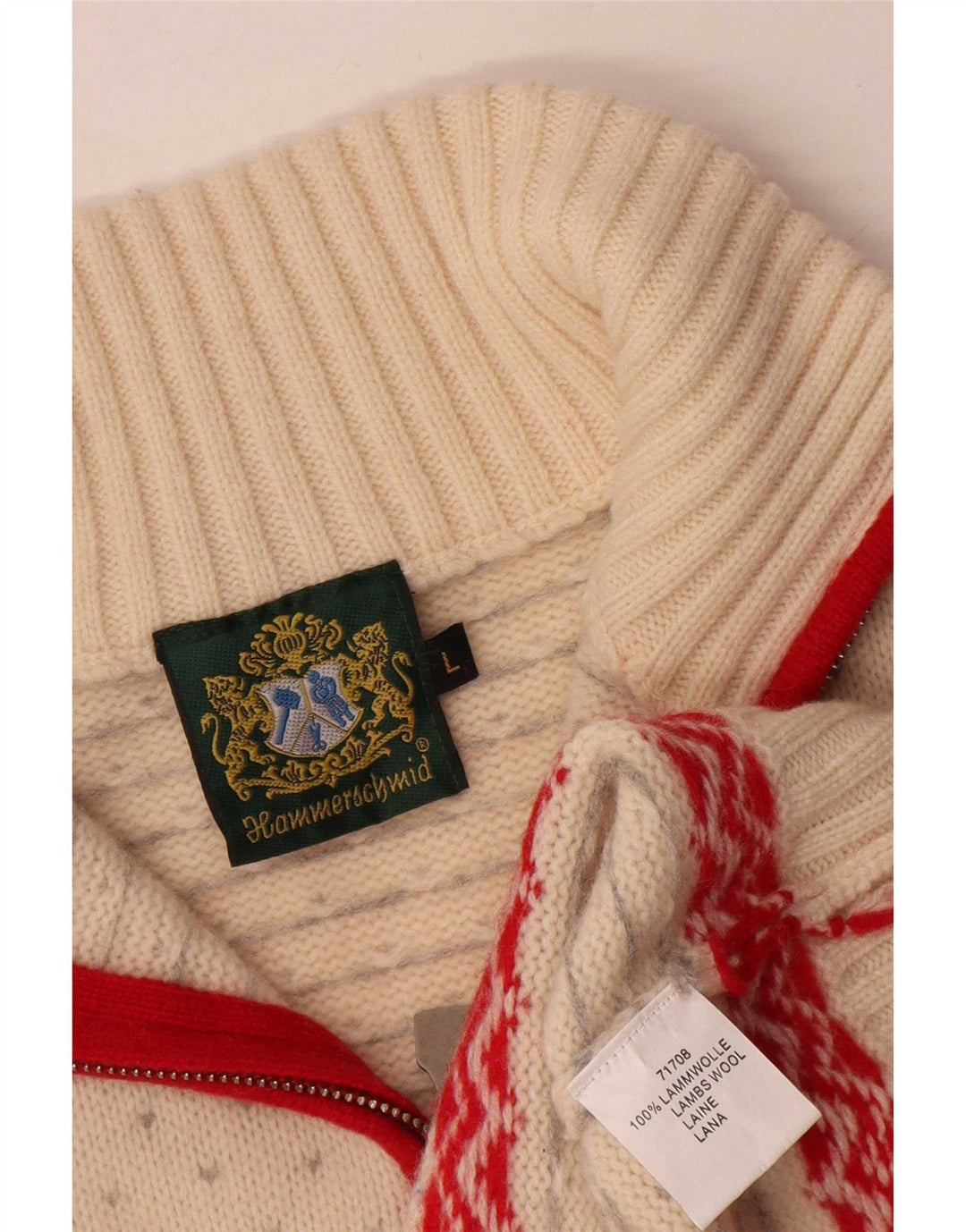 Hammerschmidt Damen-Pullover mit Reißverschluss am Hals, Gr. 40, Größe L, gebrochenes Weiß