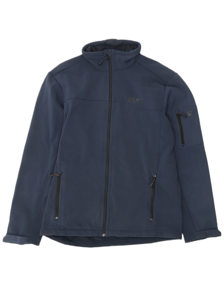 Jack Wolfskin Herren Windjacke UK 40 Large Marineblau Polyester