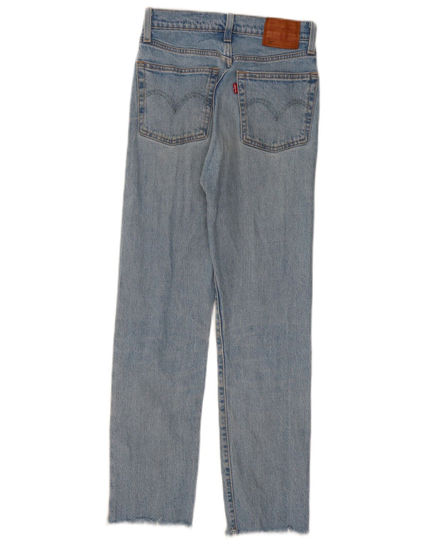 Levi's Damen 501 Straight Jeans W24 L28 Blaue Baumwolle