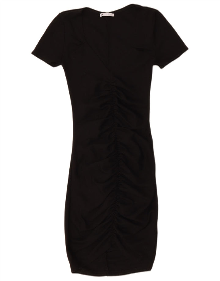 ZARA Damen, figurbetontes Kleid, Größe S, Schwarz