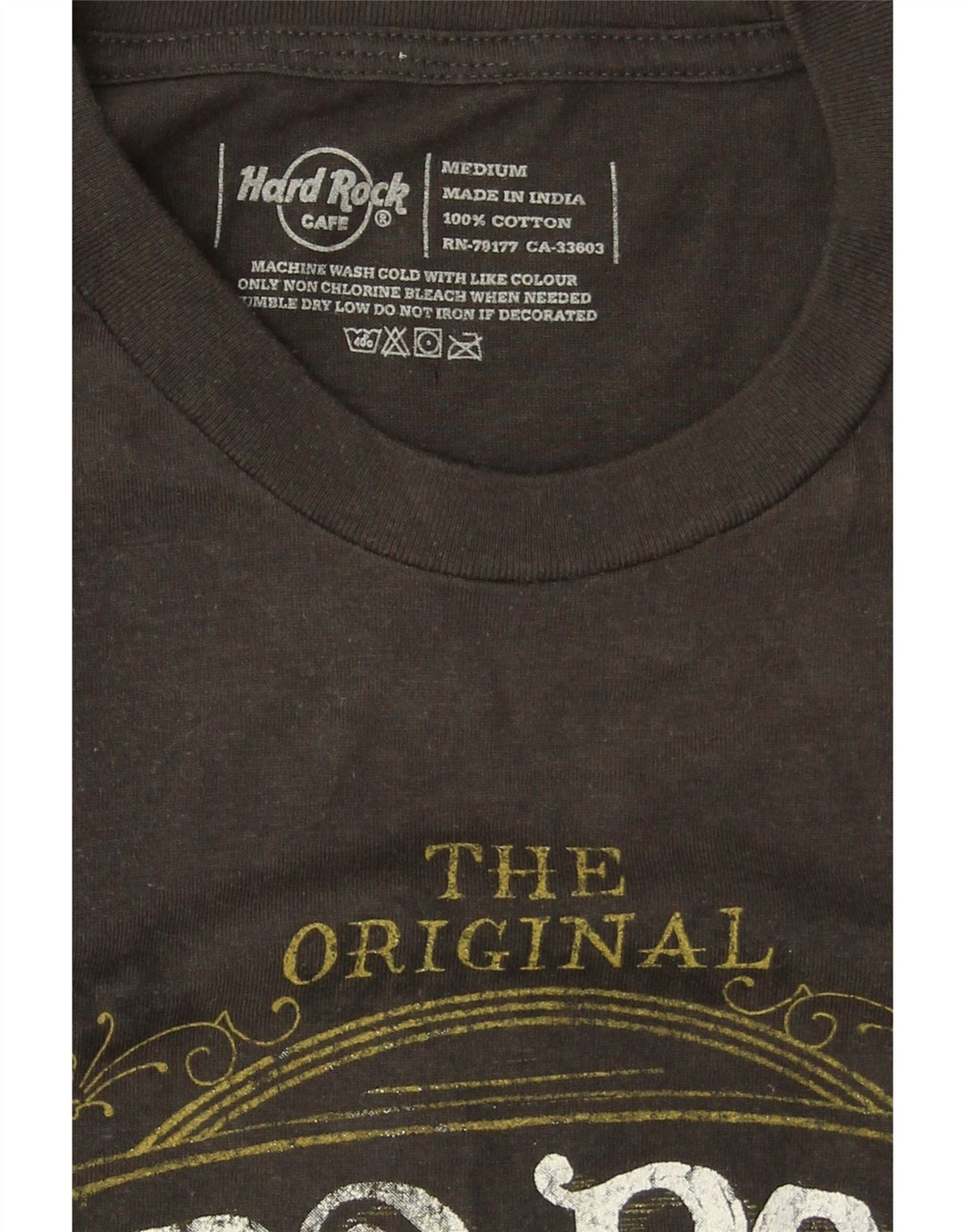 HARD ROCK CAFE Herren City Of Dublin Grafik-T-Shirt-Oberteil aus mittlerer Khaki-Baumwolle