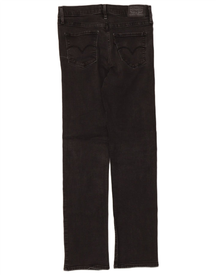 Levi's Damen 314 Shaping Straight Jeans W28 L30 Schwarze Baumwolle