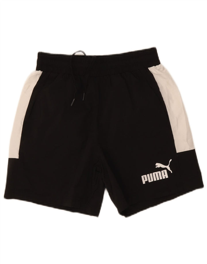 Puma Herren Graphic Sport Shorts Small Schwarz Colourblock Polyester