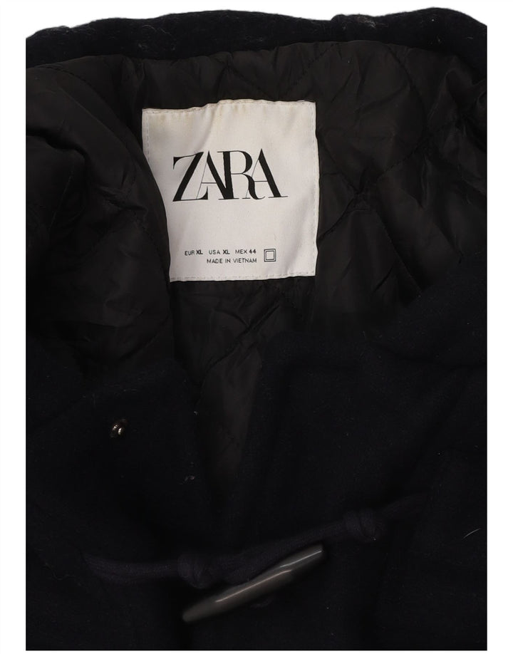 Zara Herren Kapuzen-Dufflejacke UK 42 XL Marineblau