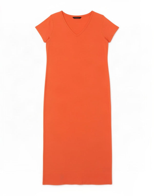 Marks & Spencer Damen Maxi-T-Shirt-Kleid UK 16 Large Rosa Viskose