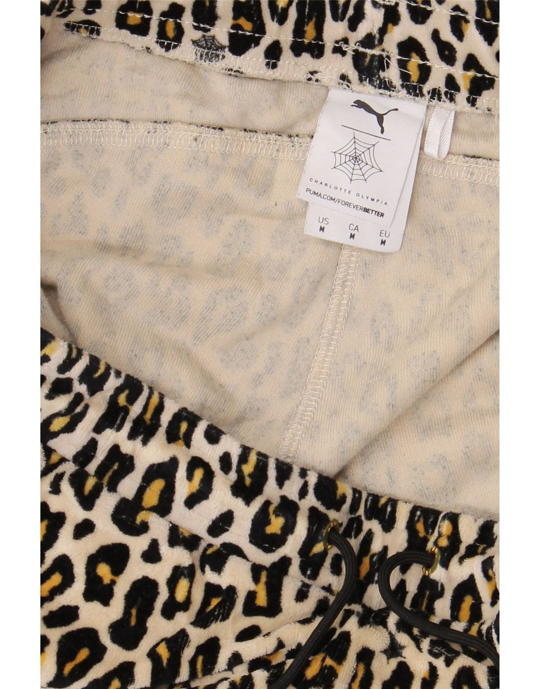 PUMA Damen Trainingshose Jogger UK 14 Medium Schwarz Animal Print