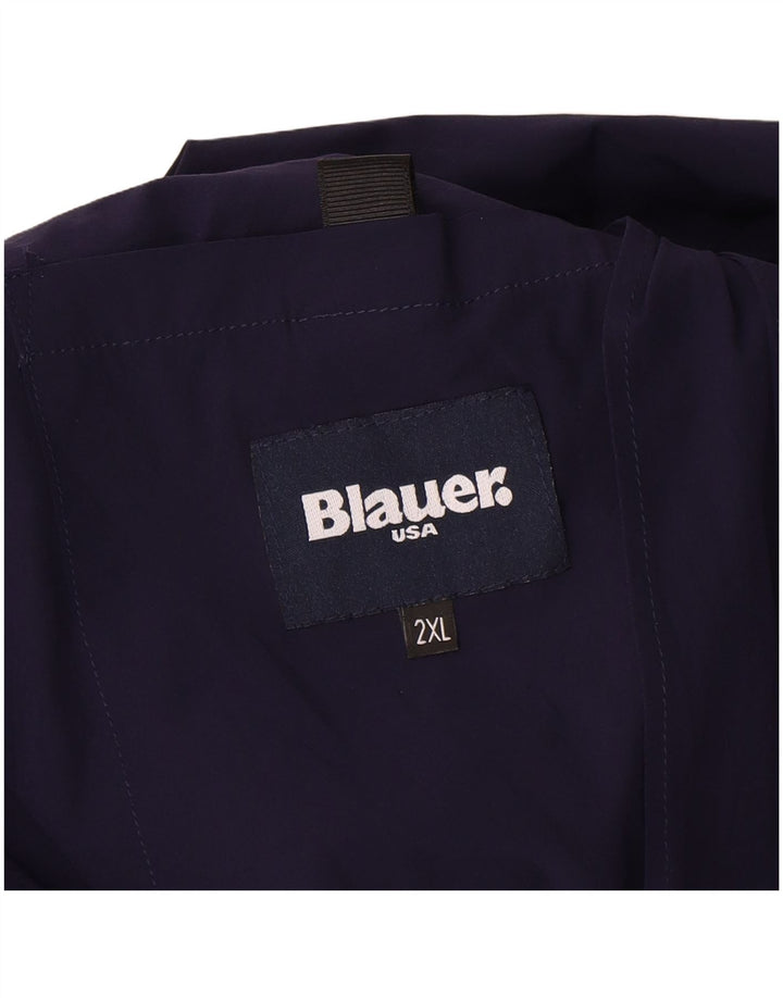 Blauer Herren Bomberjacke 2XL L27 Marineblau Polyamid
