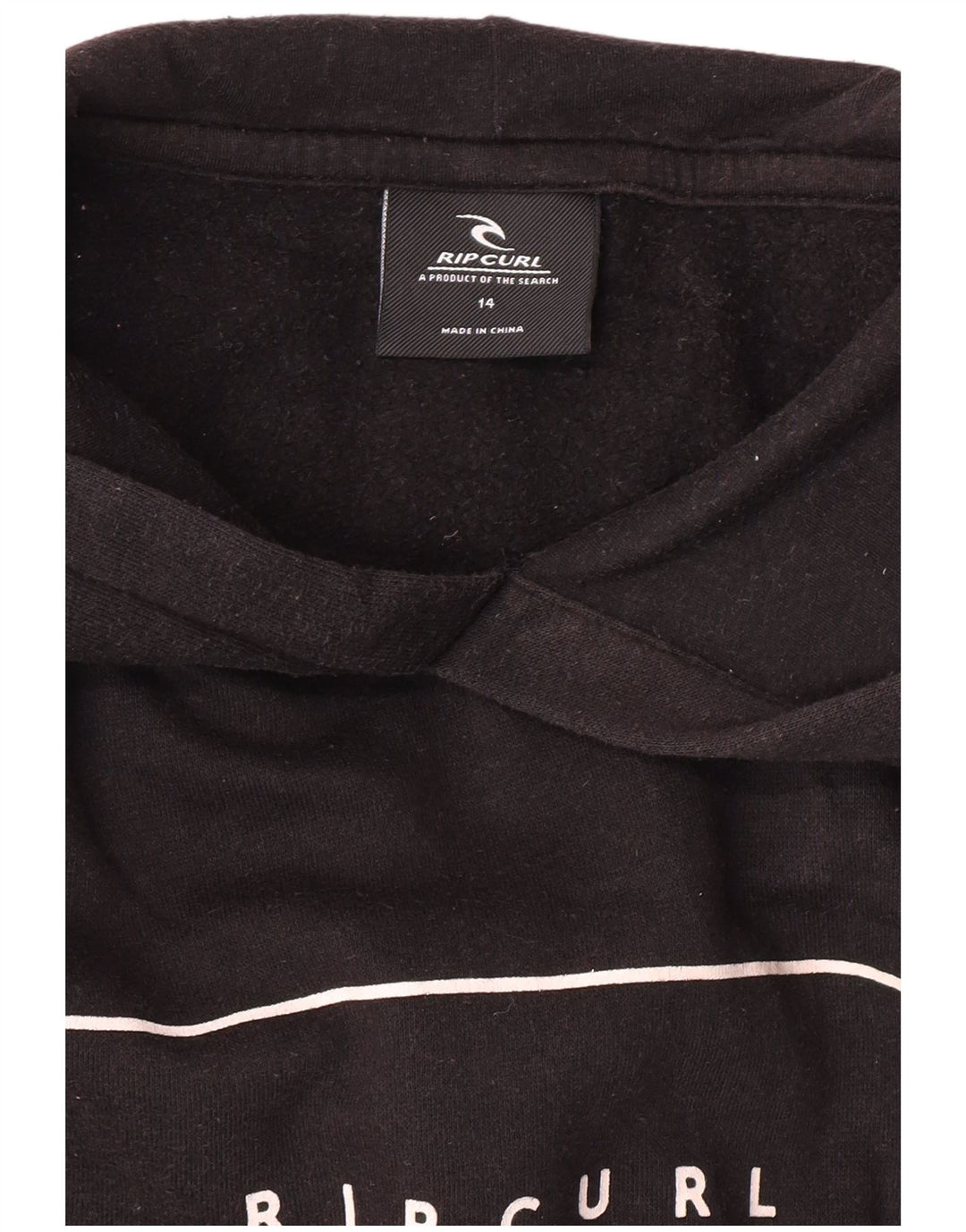 Rip Curl Damen Graphic Hoodie Pullover UK 14 Medium Schwarz