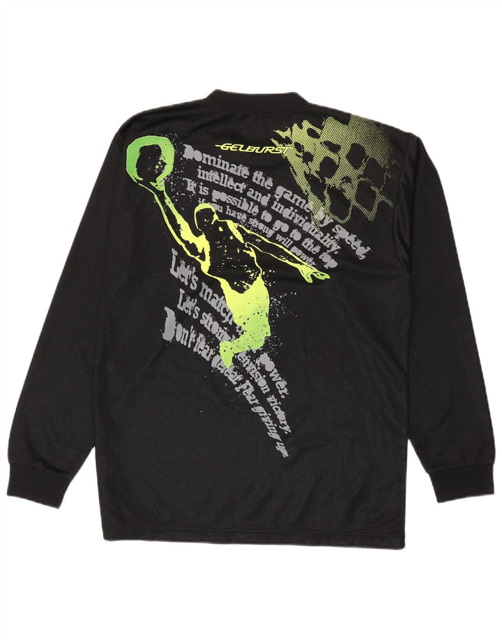Asics Herren Graphic Top Langarm Medium Schwarz