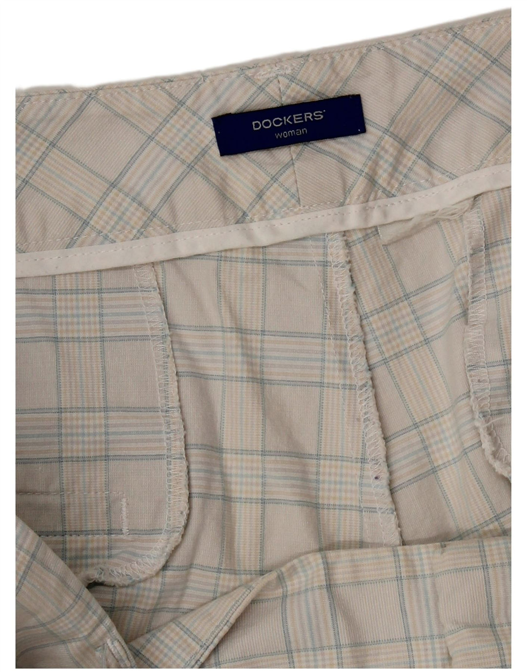 Dockers Damen Bermudashorts W38 XL Off White Plaid