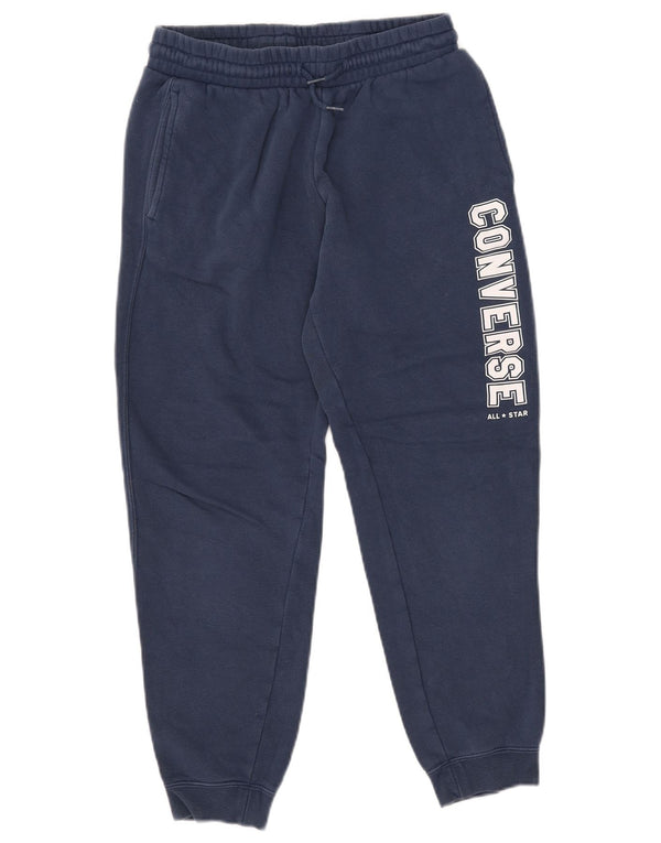 Converse Herren Grafik-Trainingshose, Jogginghose, XS, Blau, Baumwolle
