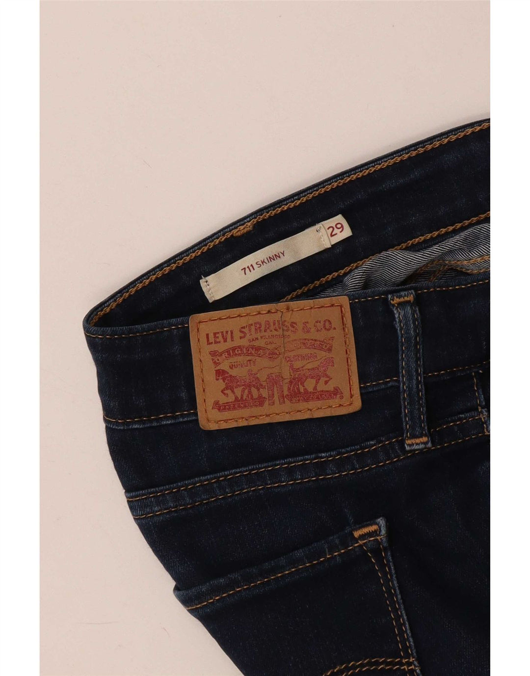 Levi's Damen 711 Skinny Jeans W29 L31 Marineblau