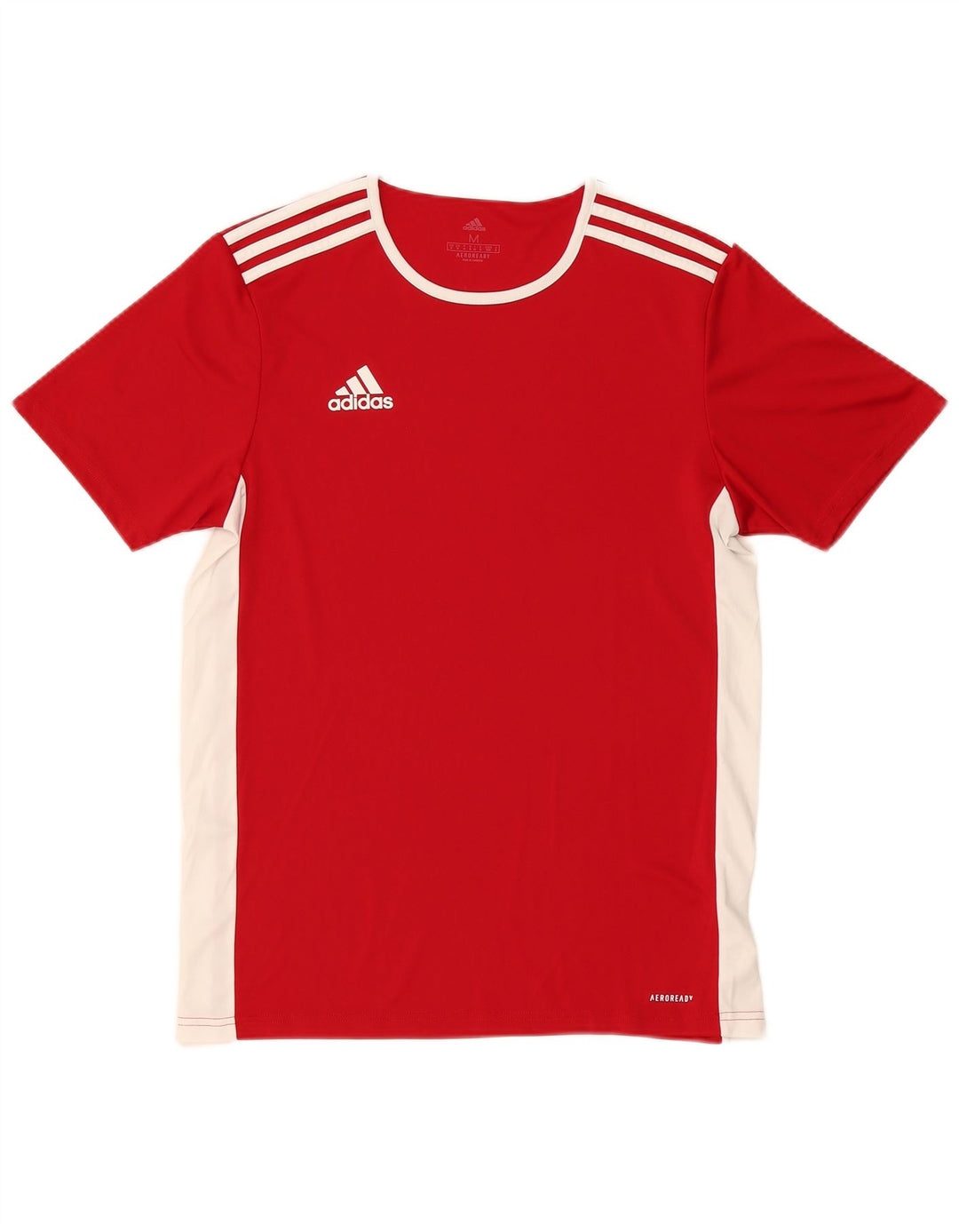 Adidas Herren Aeroready T-Shirt Top Mittelrotes Colourblock-Polyester