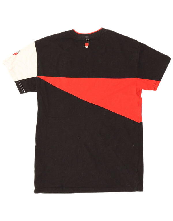 Puma Herren T-Shirt Top Small Schwarz Colourblock Baumwolle