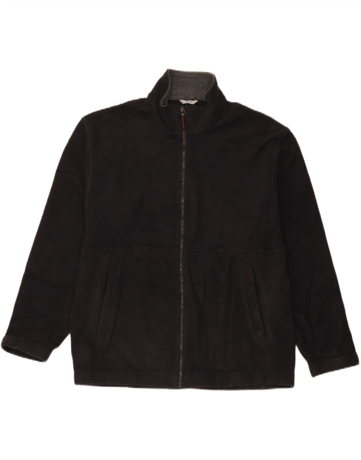 Marks & Spencer Herren Fleecejacke UK 38 Medium Schwarz Polyester