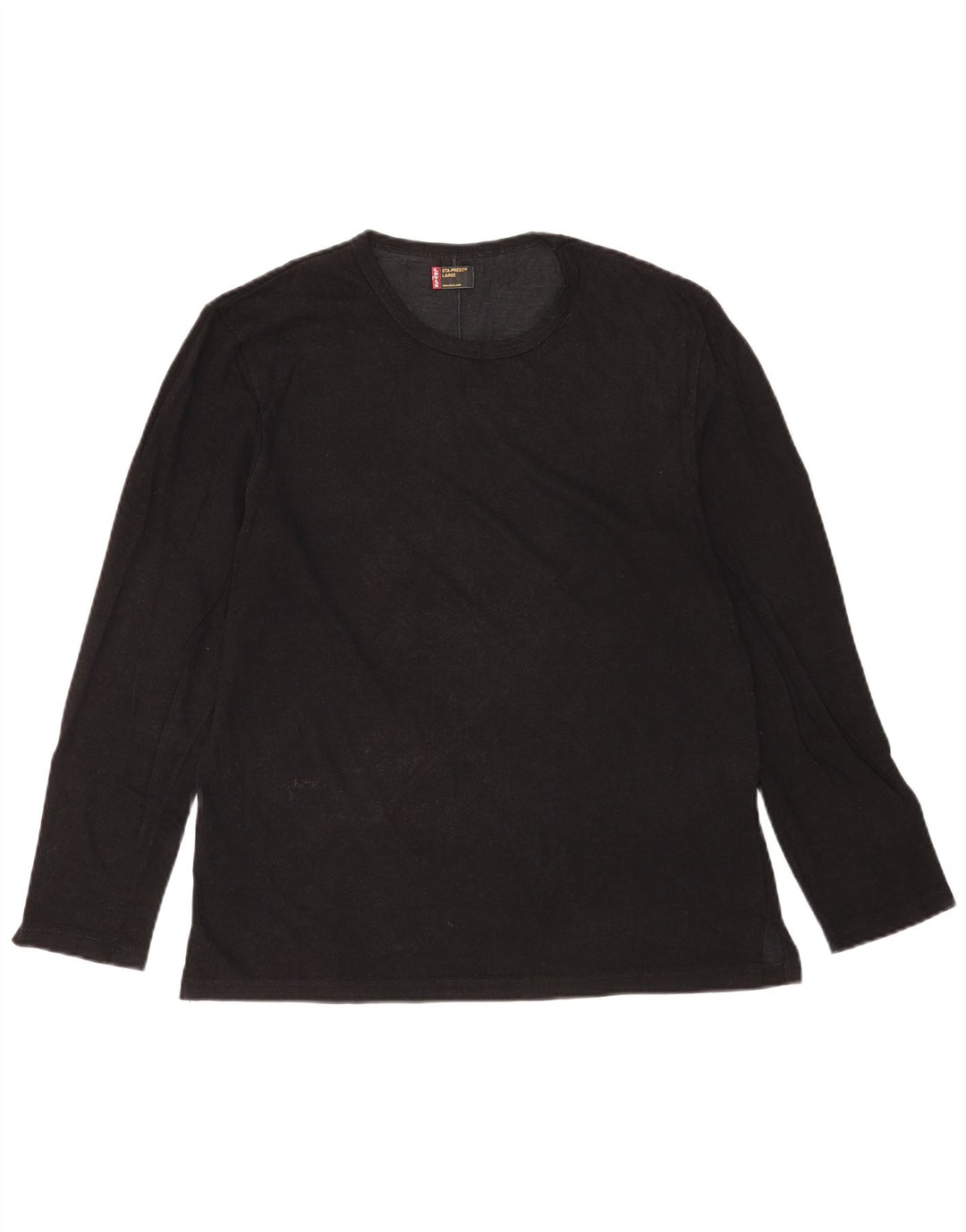 Levi's Herren-Oberteil, langärmelig, groß, aus schwarzer Baumwolle
