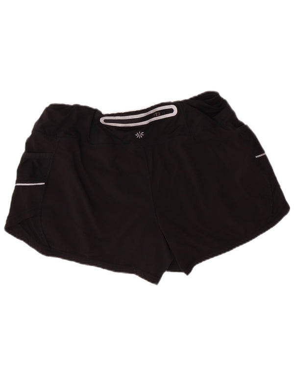ATHLETA Damen Sportshorts UK 12 Medium Schwarz Polyester