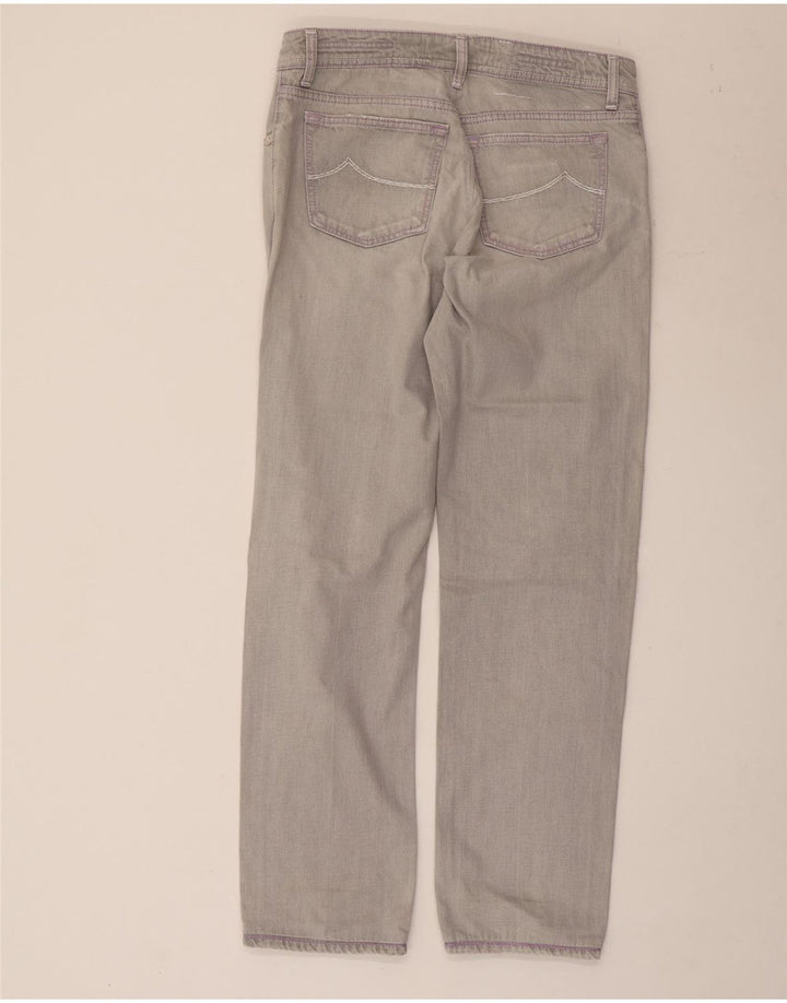 Jacob Cohen Damen Straight Jeans W34 L30 Graue Baumwolle