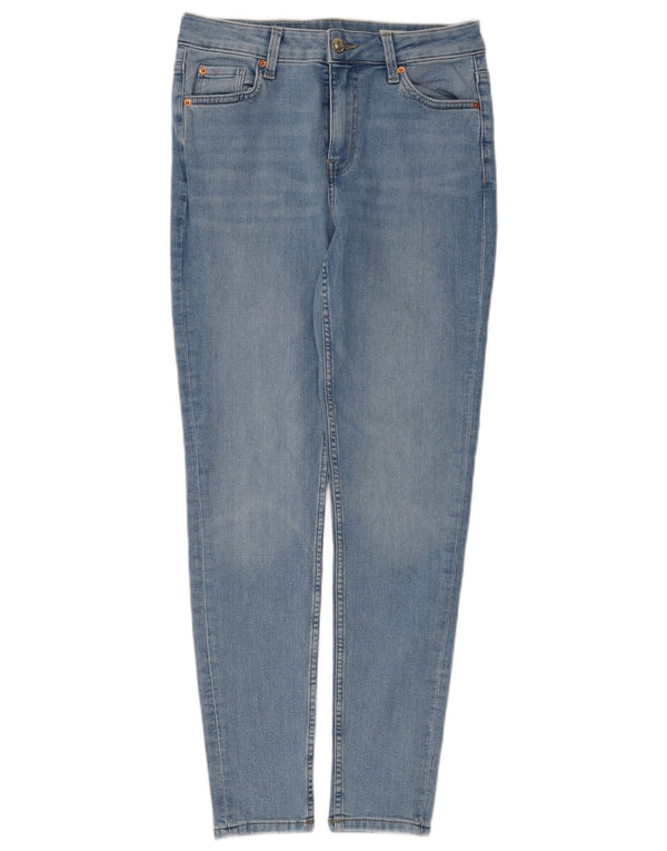 Marks & Spencer Damen The Ivy Skinny Jeans UK 10 Small W30 L29 Blaue Baumwolle