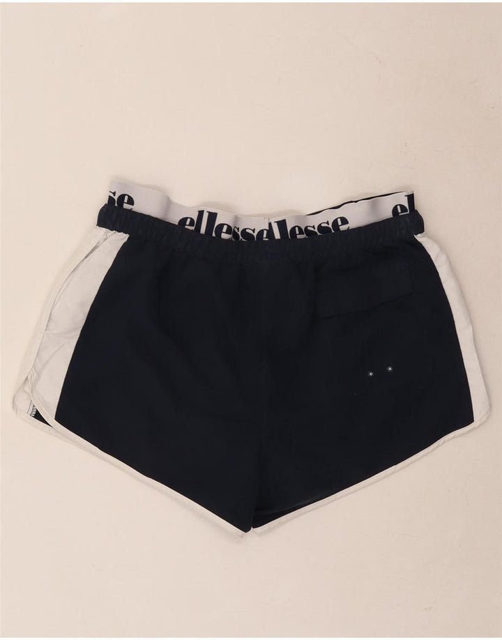 Ellesse Herren-Sportshorts mit Grafik, groß, marineblaues Farbblock-Polyester