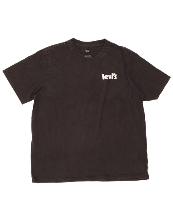 Levi's Herren Relaxed Fit Graphic T-Shirt Top Large Schwarz Baumwolle