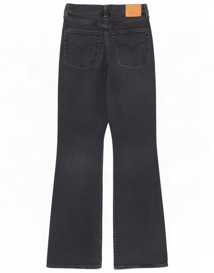 Levi's Damen Ribcage Bootcut Jeans W27 L33 Schwarze Baumwolle