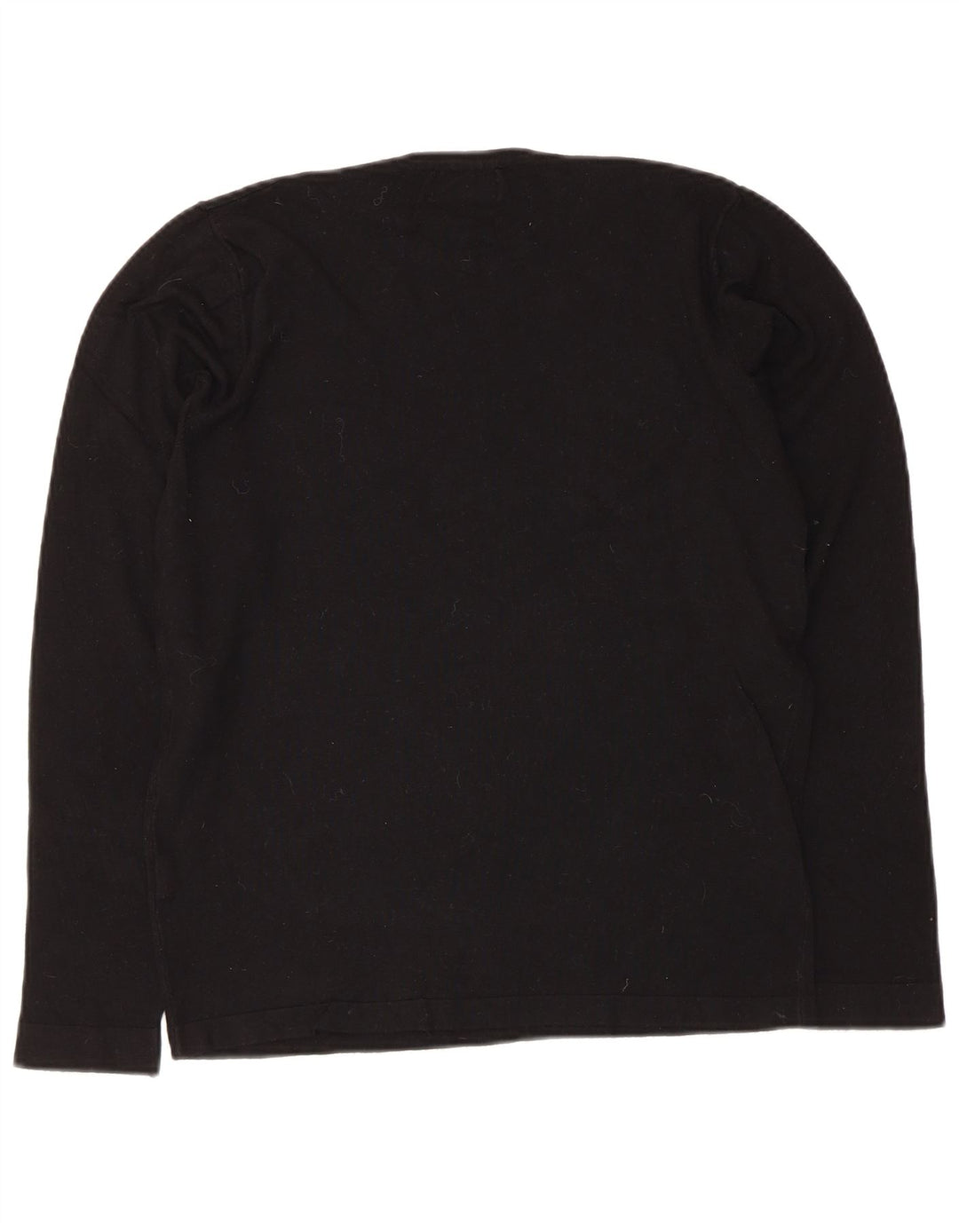 Zara Herren Top Langarm Small Schwarz Viskose