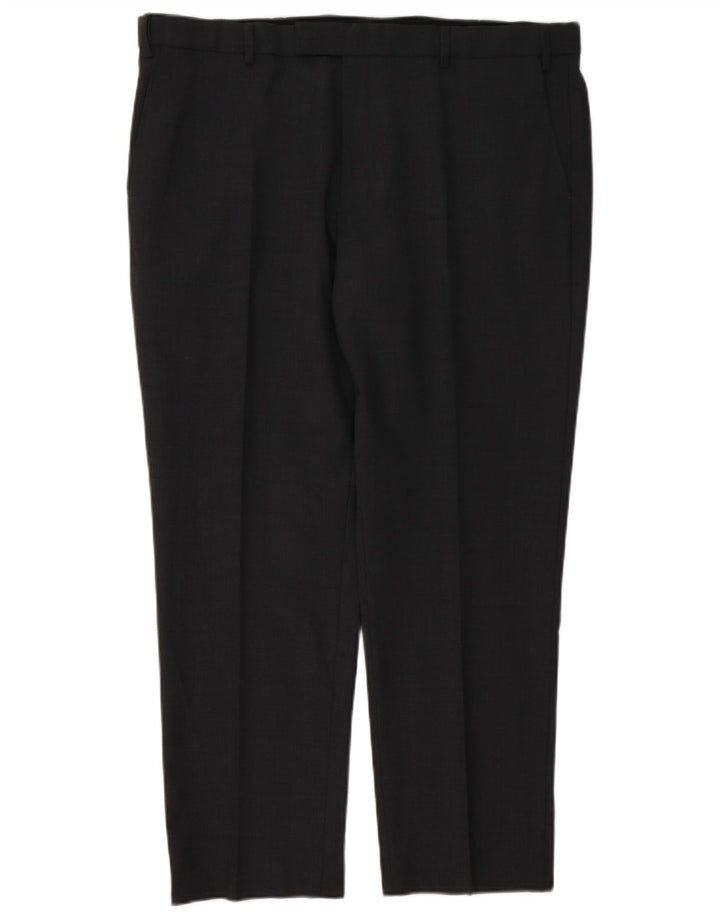 Marks & Spencer Herren-Anzughose, gerade, normal, W40, L29, graue Wolle