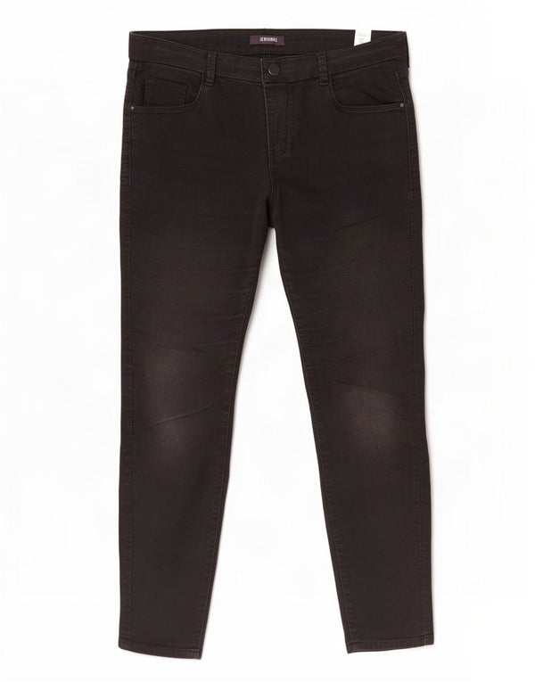 Marks & Spencer Damen kurze Jegging-Jeans UK 14 Large W32 L27 Schwarze Baumwolle