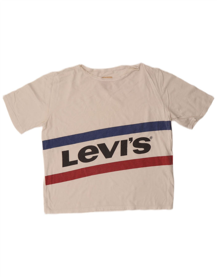 Levi's Jungen-T-Shirt mit Grafik, 15–16 Jahre, weiße Baumwolle