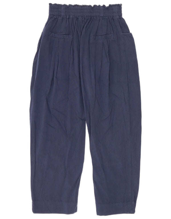 Zara Mädchen-Haremshose mit lockerer Passform, 11–12 Jahre, W24 L20, marineblaue Baumwolle