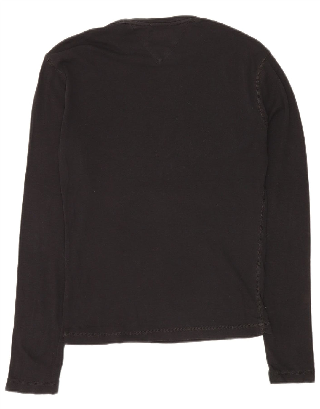 TOMMY HILFIGER Herren Top Langarm Small Schwarz Baumwolle