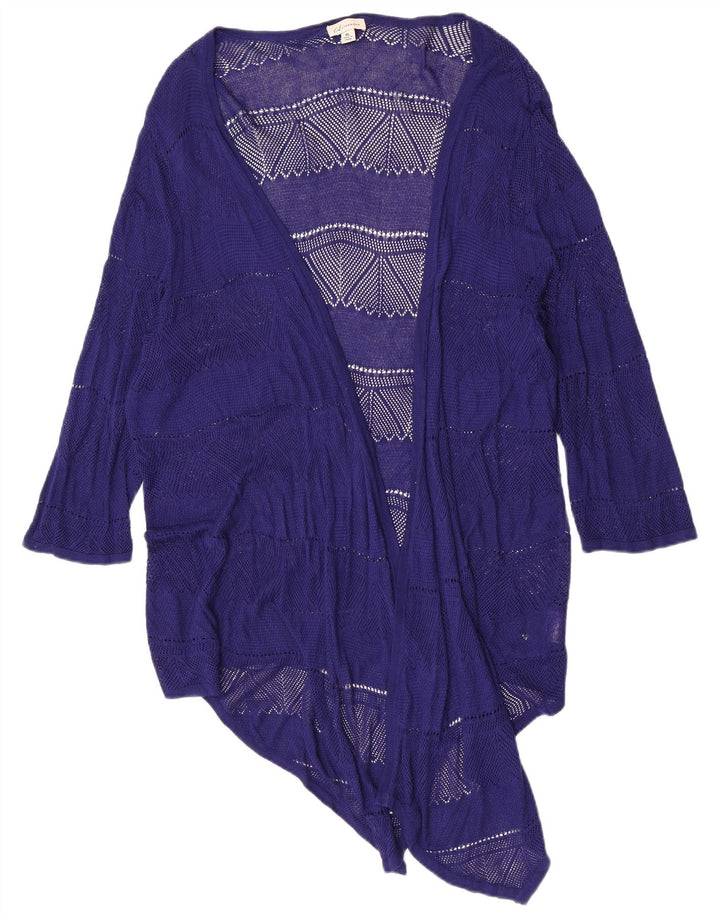 Marks & Spencer Damen Autograph Durchsichtiges Cardigan-Oberteil UK 18 XL Blau