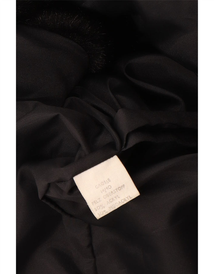 Astraka Damen Kunstpelzjacke UK 14 Medium Schwarz Acryl